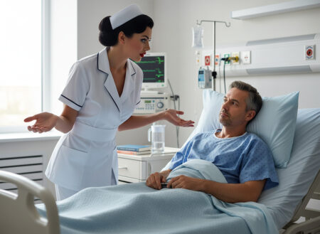 Coco Flanell schlägt sich im Pflegepraktikum mit balzenden Patienten herum.